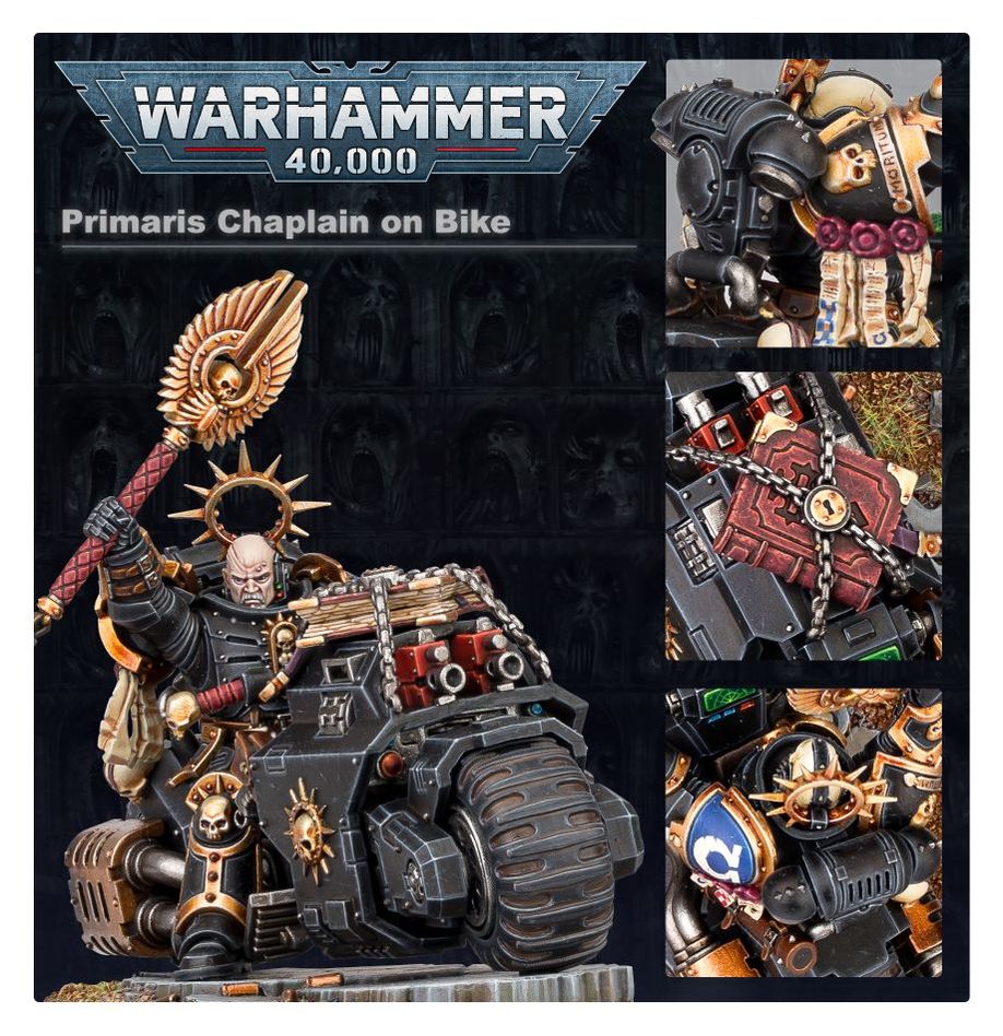 SPACE MARINES: PRIMARIS CHAPLAIN ON BIKE Warhammer 40K