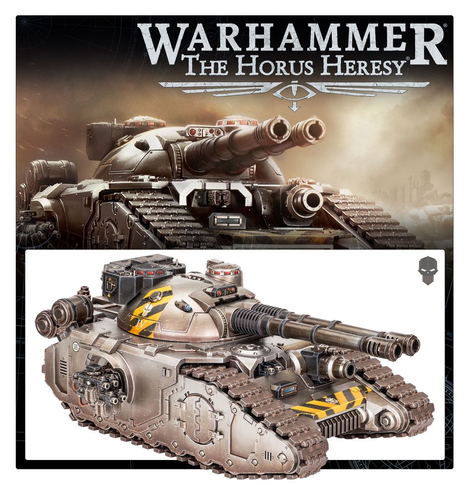 Warhammer The Horus Heresy book cover with a detailed tank illustration.
