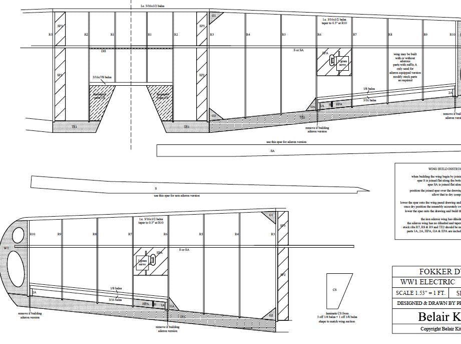 Fokker DVIII - electric scale kit