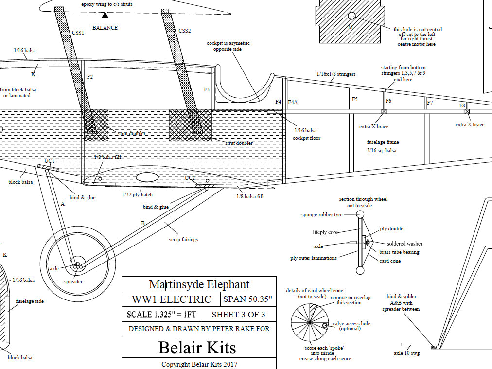Martinsyde Elephant - 50" electric scale kit
