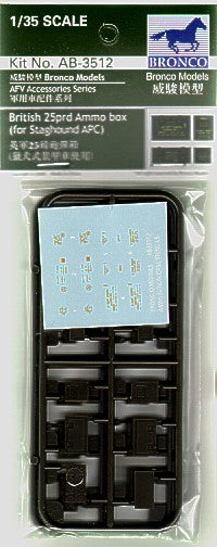 WWII British 25prd ammunition box set