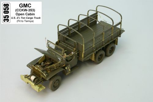 U.S. Type 353 6x6 2.5ton truck open canopy (designed to be used with Tamiya kits)[GMC)