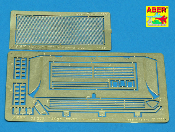 Grilles covers for Soviet T-34/76 T-34/86 (designed to be used with Tamiya kits)