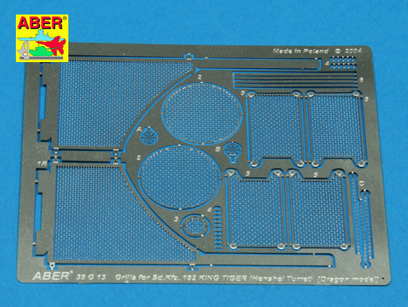 Grilles for Pz.Kpfw.VI King Tiger Sd.Kfz.182 (Henshel Turret) Sd.Kfz.182