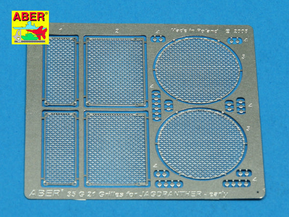 Grilles for Jagdpanther Ausf.G1 early (designed to be used with Dragon kits)