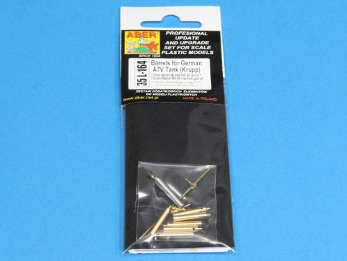 Barrels for WWI German A7V Tank (Krupp) (designed to be used with Meng Model kits)
