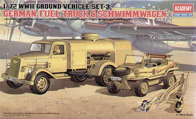WWII German Fuel Truck and Schwimwagen