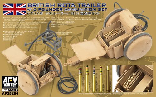 British ROTA Trailer with 2 Pounder Ammunition Set