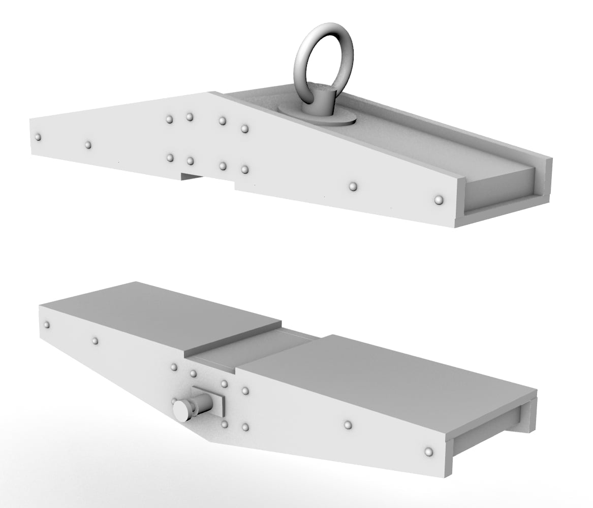 Junkers Ju-88 / Ju-188 / Ju-388 rudder and elevators Gust Locks (For Revell Ju-88A-1 and A-4 kits plus Aims conversions)