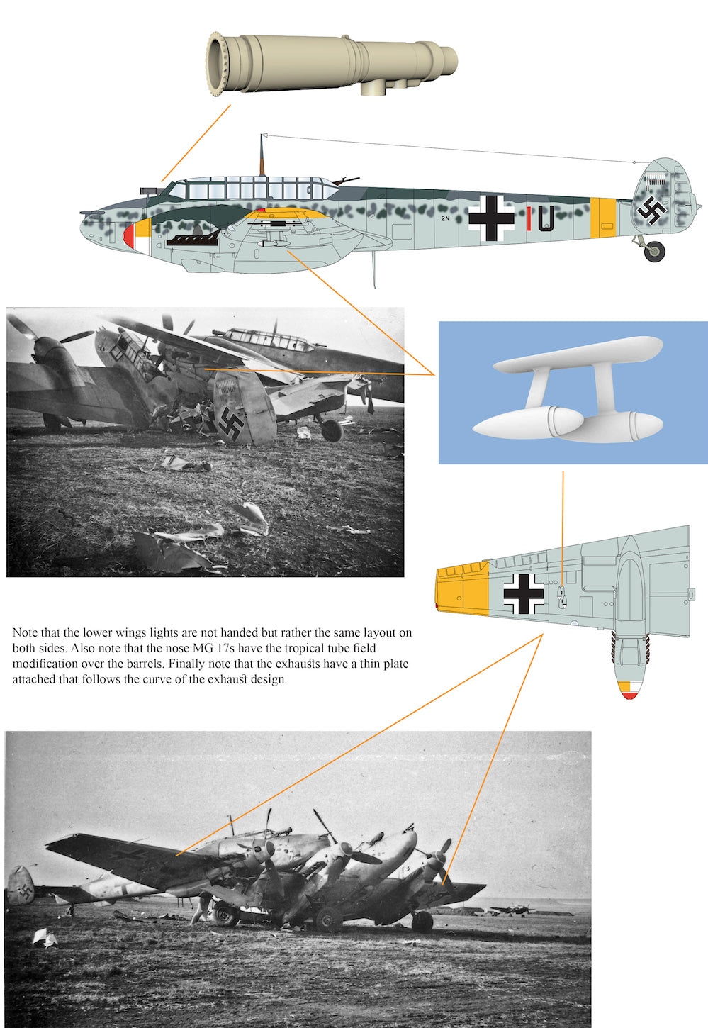 Messerschmitt Bf-110G-2 'Kociok' conversion (for Aims Bf-110 G-2 conversion or modified old Revell G-4 kit)