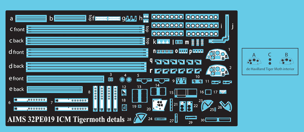 de Havilland Tiger Moth rigging and detail set 1