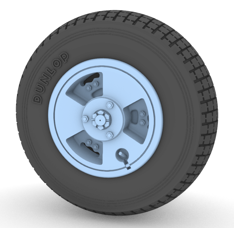 de Havilland Vampire FB.5/FB.9 F.3 'Block Tread' wheel set (designed to be used with Airfix kits)