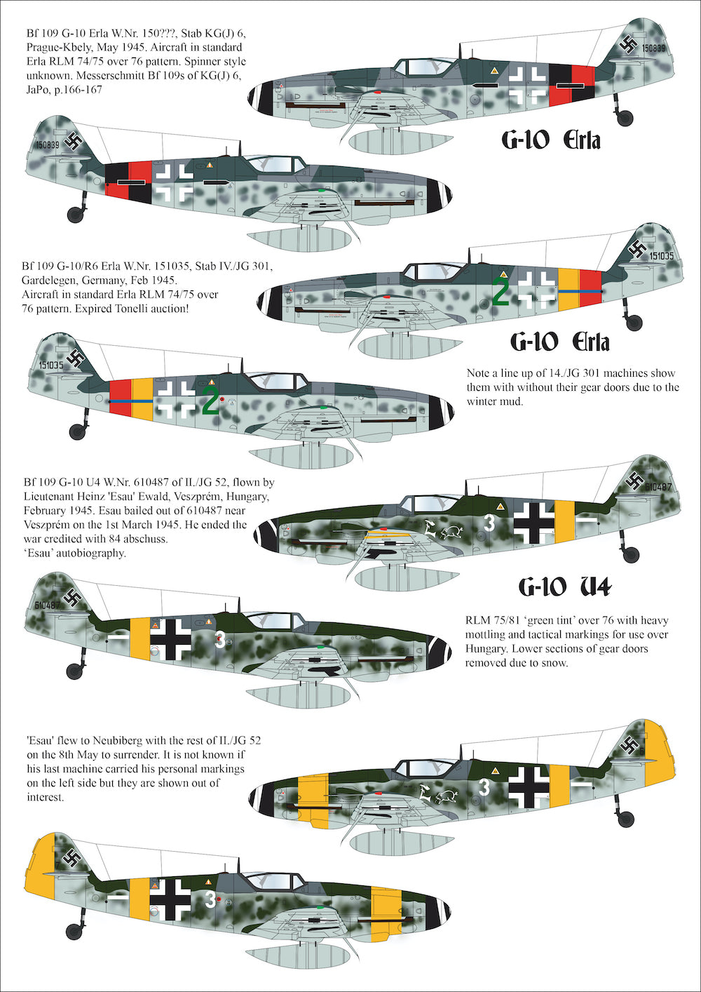 Late War Messerschmitt Bf-109's Vol.2Messerschmitt Bf-109G-14Messerschmitt Bf-109G-5Messerschmitt Bf-109G-6Messerschmitt Bf-109G-10Messerschmitt Bf-109K-4