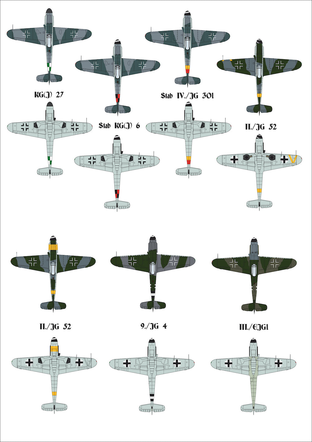 Late War Messerschmitt Bf-109's Vol.2Messerschmitt Bf-109G-14Messerschmitt Bf-109G-5Messerschmitt Bf-109G-6Messerschmitt Bf-109G-10Messerschmitt Bf-109K-4