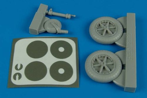 Messerschmitt Bf-109F wheels and masks (designed to be used with Trumpeter kits)