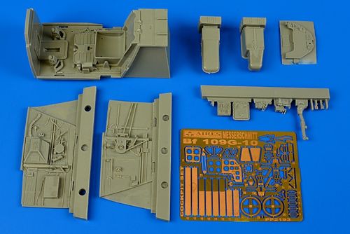 Messerschmitt Bf-109G-10 cockpit set (designed to be used with Revell kits)