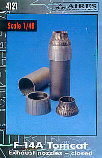 Grumman F-14A Tomcat exhaust nozzles - closed (designed to be used with Hasegawa kits)