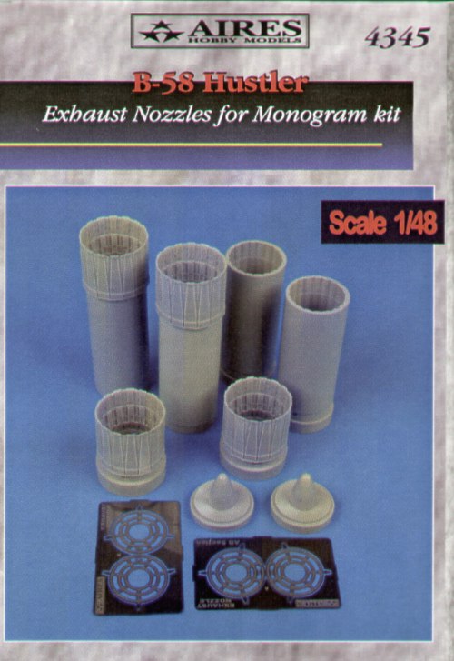 Convair B-58 Hustler exhaust nozzles (designed to be used with Monogram and Revell kits)