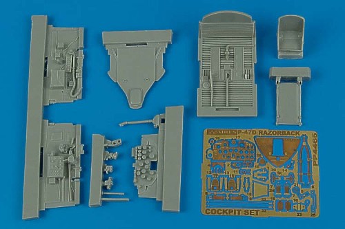 Republic P-47D Thunderbolt 'Razorback' cockpit set (designed to be used with Tamiya kits)