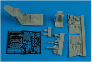 Messerschmitt Bf-109E-3 cockpit set (designed to be used with Academy kits)