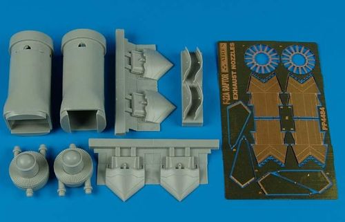 Lockheed-Martin F-22A Raptor exhaust nozzles - opened (designed to be used with Hasegawa kits)