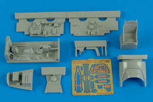 Lockheed P-38J Lightning cockpit set (designed to be used with Academy kits)