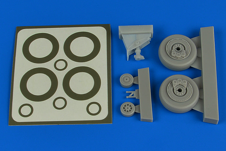 Douglas A-1H Skyraider wheels & paint masks (designed to be used with Tamiya kits)