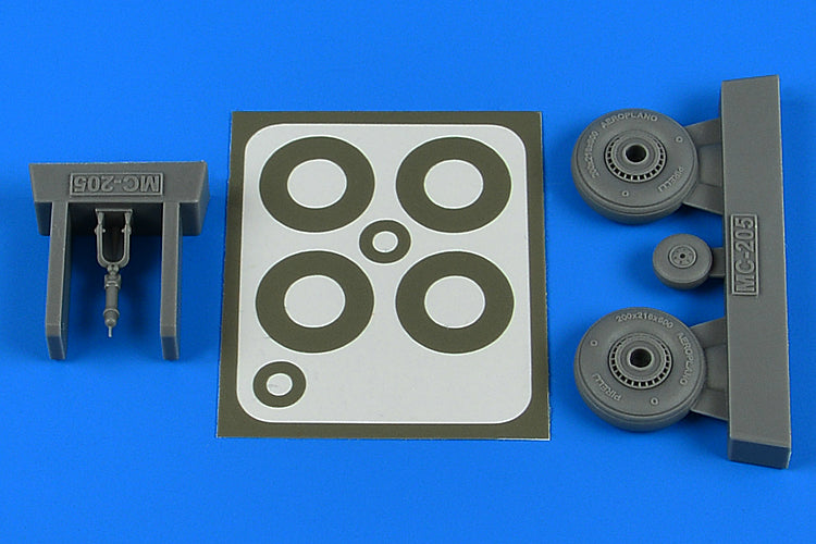 Macchi C.205 wheels & paint masks (designed to be used with Hasegawa kits)