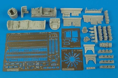 Re-released! Grumman TBM Avenger detailing set including cockpit and turret (designed to be used with Hasegawa kits) (Grumman TBM-1 Avenger Grumman TBM-3 Avenger)