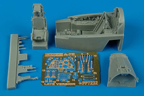 LTV A-7E Corsair II (late v.) cockpit set (designed to be used with Hobby Boss kits)