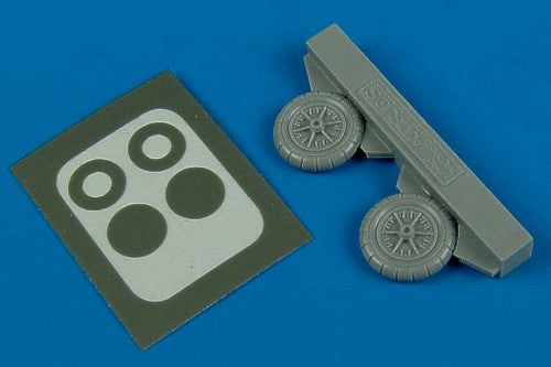 Messerschmitt Bf-109E/Bf-109F wheels (designed to be used with Airfix, Academy, A Model, Hasegawa, Hobby Boss, ICM, LF Models, Revell and Tamiya kits)