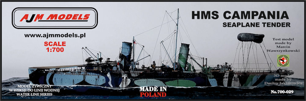 AJM Models H.M.S. Campania WWI - AJM700-029 - Ship & Boat Kits