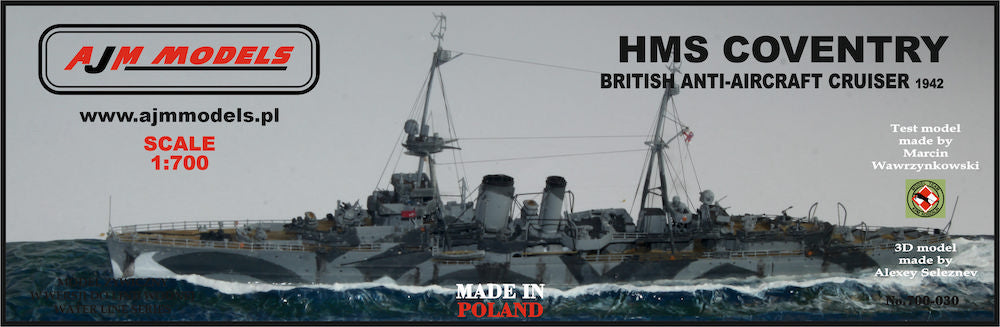 AJM Models H.M.S. Coventry before - AJM700-030 - Ship & Boat Kits