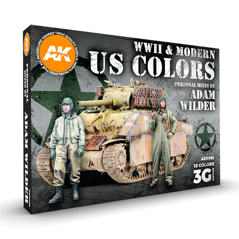 AK Interactive Wwii & Modern Us Colors - Signature Set By Adam Wilder AK11763
