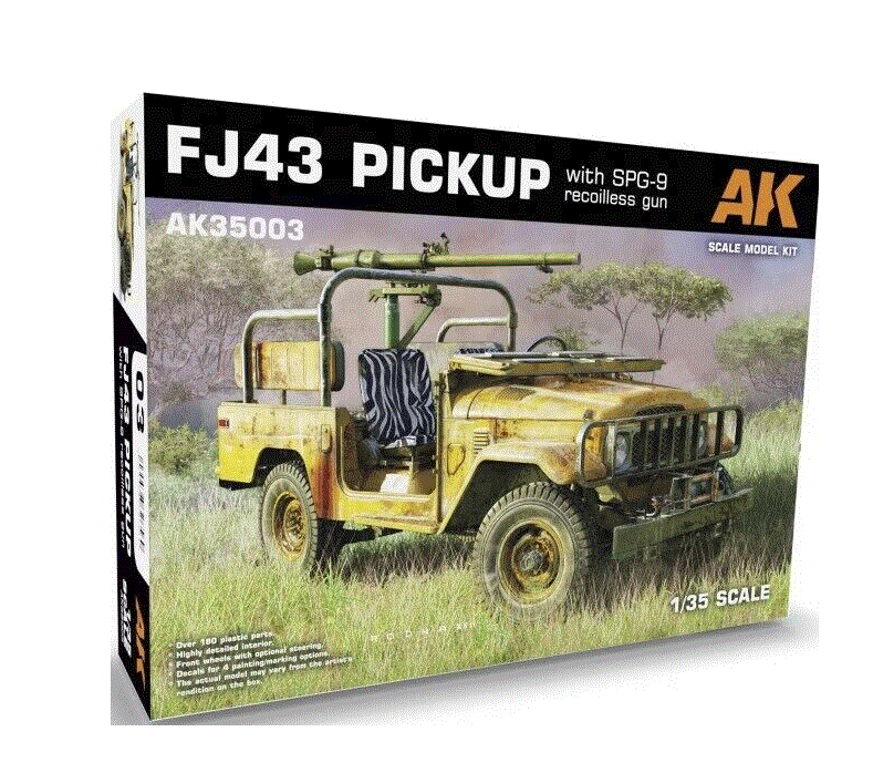 AK35003 1:35 FJ43 Pickup w/ SPG-9 Recoilless Gun Model Kit - Access Models