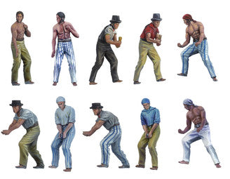 Set of 10 Metal 1/48 Gunner Figures for Ships & AL22906