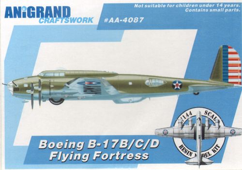 Boeing B-17B/B-17C/B-17D Includes these bonus kits Beechcraft Staggerwing, Bowlus XCG-7, and Ryan FR-1 Fireball