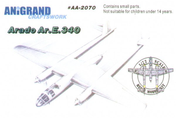 Anigrand Craftswork Arado Ar E.340 B-Bomber. - ANIG2070 - Aircraft Kits