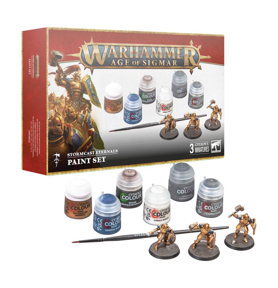 Age Of Sigmar Stormcast Eterenals + Paint Set 60-10
