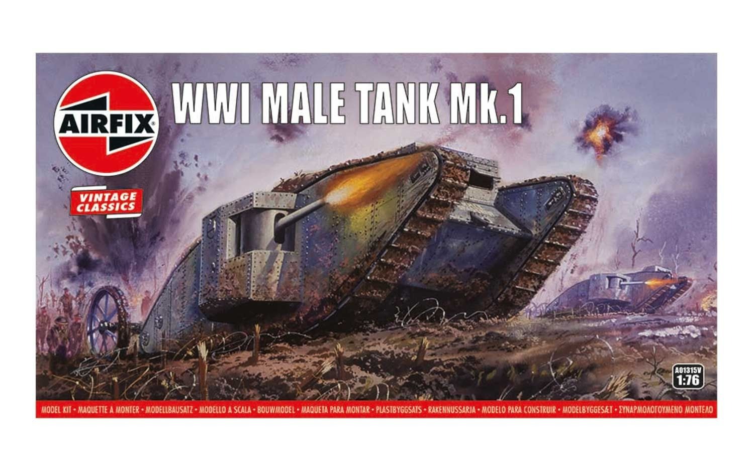 Airfix 1/76 WWI Male Tank Mk.I A01315V