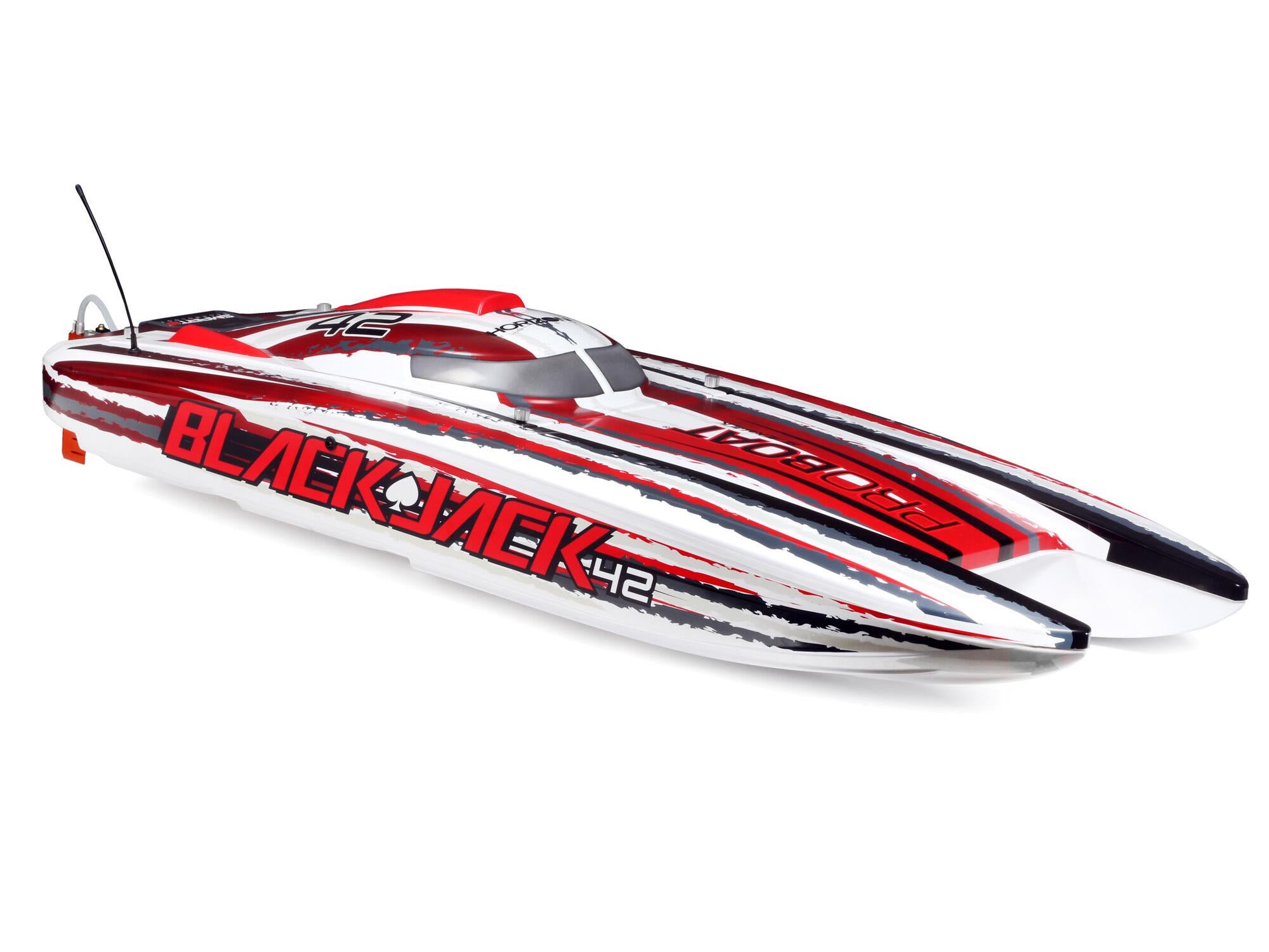 Blackjack 42" 8S Brushless Catamaran RTR: White/Red