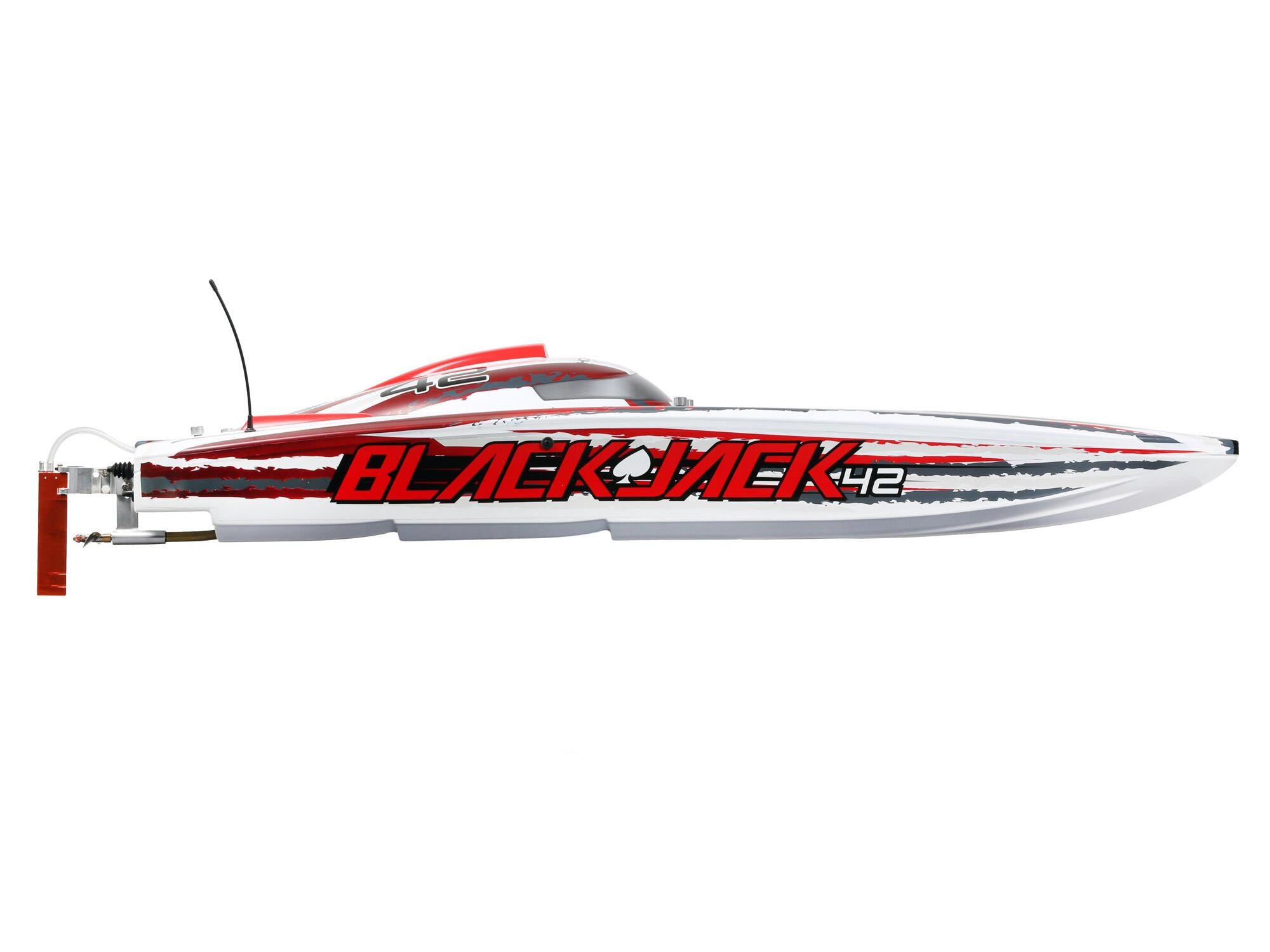Blackjack 42" 8S Brushless Catamaran RTR: White/Red