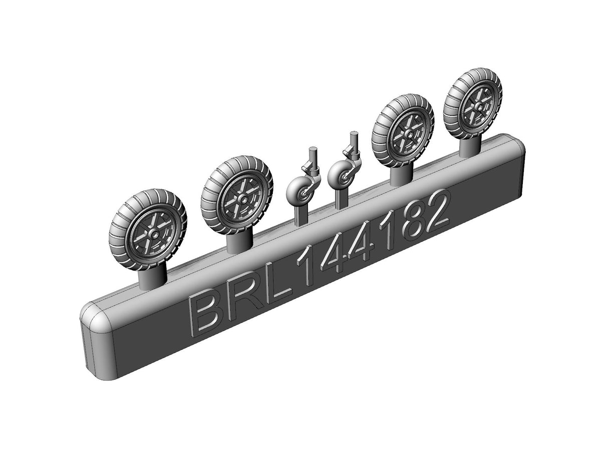 Messerschmitt Bf-109A-F wheels set (2 sets) resin set of wheels (2sets)