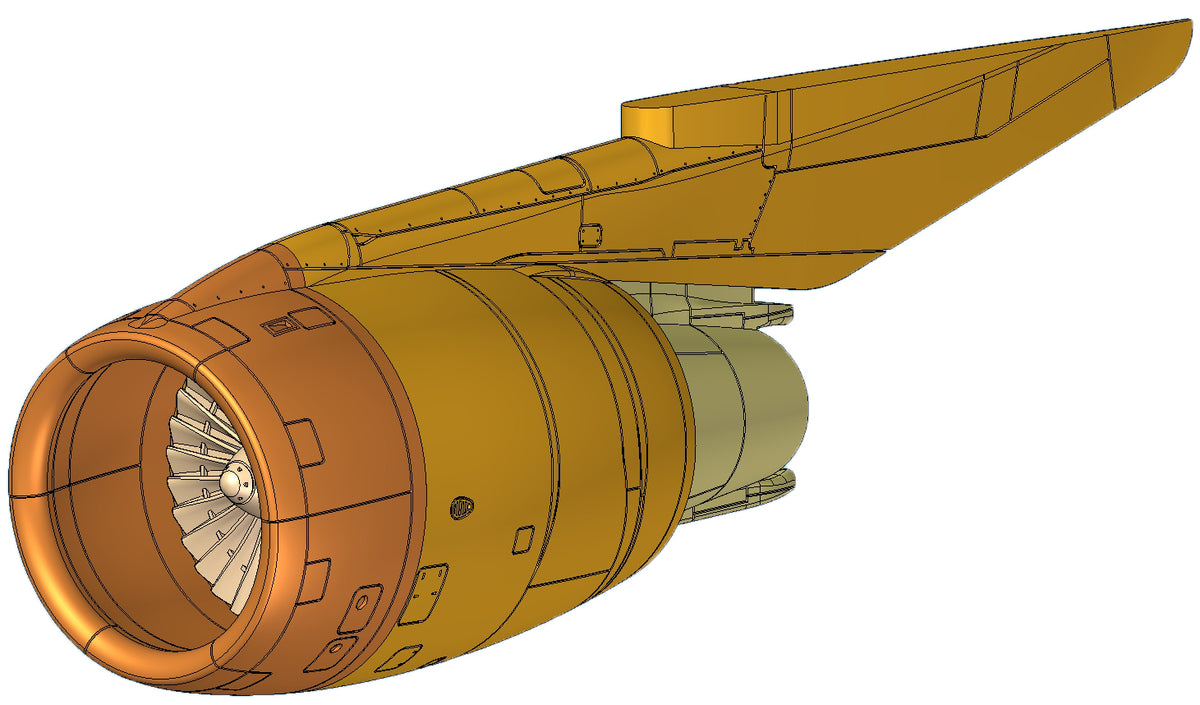 Lockheed L-1011 Tristar RB-211-22B Engines Early (designed to be used with Eastern Express and Otaki kits)