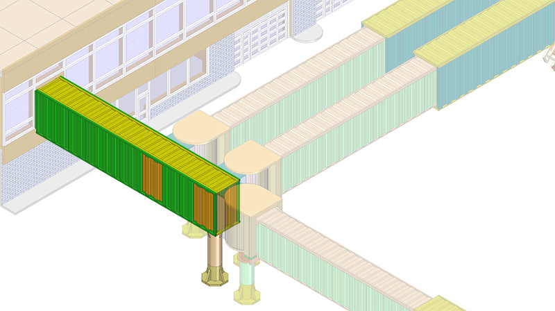 Airport Terminal to Jetway Connecting Bridge Container Style
