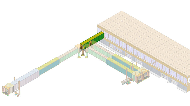 Airport Terminal to Jetway Connecting Bridge Container Style