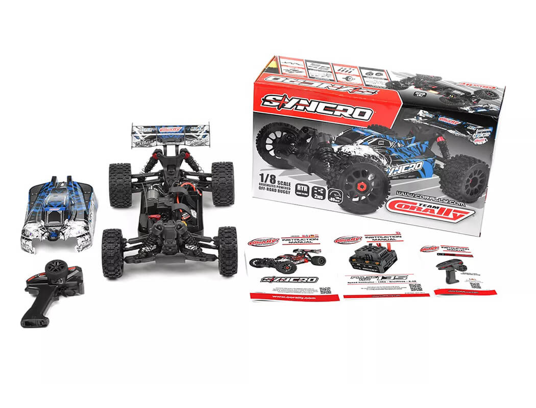 CORALLY SYNCRO-2 1/8 BRUSHLESS 3-4S 2WD BASHER BUGGY RTR - BLUE C-00289-B