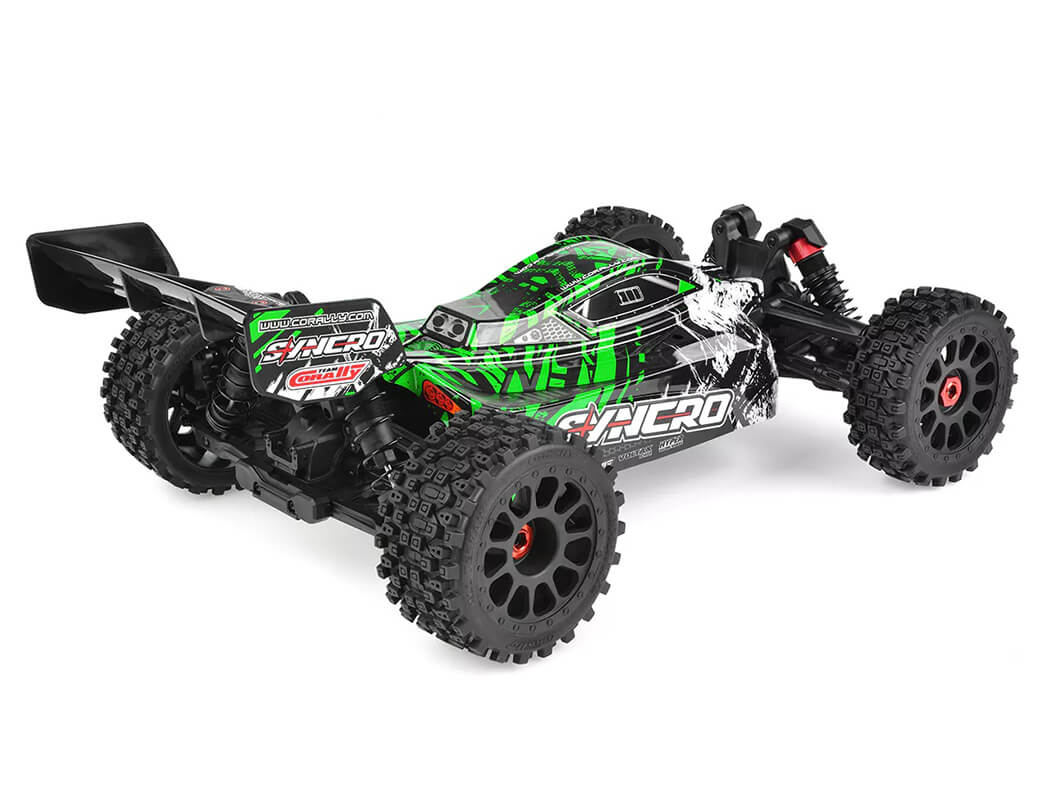 CORALLY SYNCRO-2 1/8 BRUSHLESS 3-4S 2WD BASHER BUGGY RTR - GREEN C-00289-G