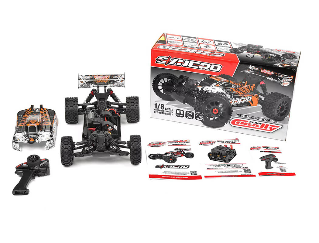 CORALLY SYNCRO-2 1/8 BRUSHLESS 3-4S 2WD BASHER BUGGY RTR - ORANGE C-00289-O