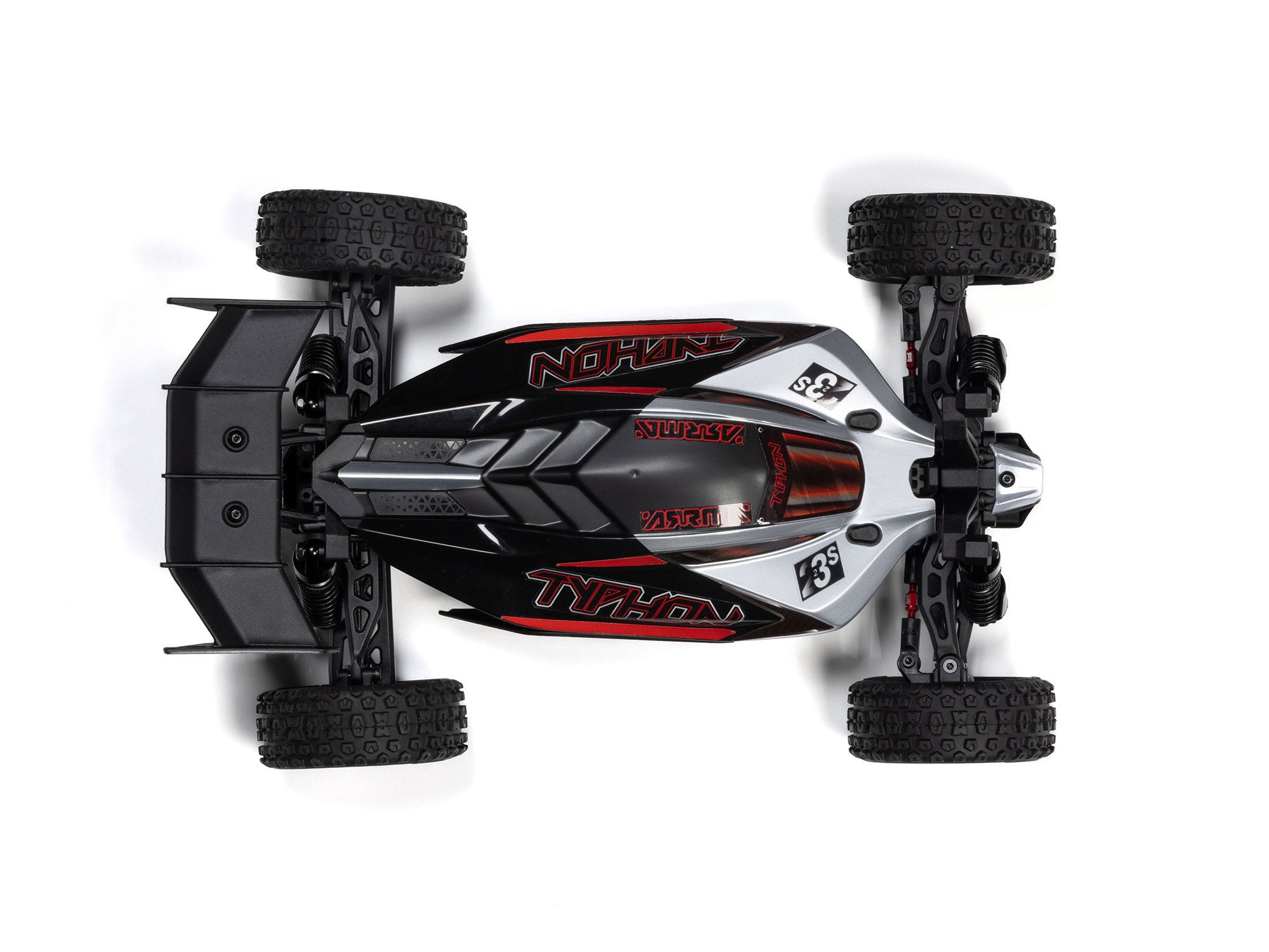 Arrma 1/18 Typhon Grom 223S Blx 4X4 Buggy (No Batt/Charg) Silver C-ARA2306T1 7